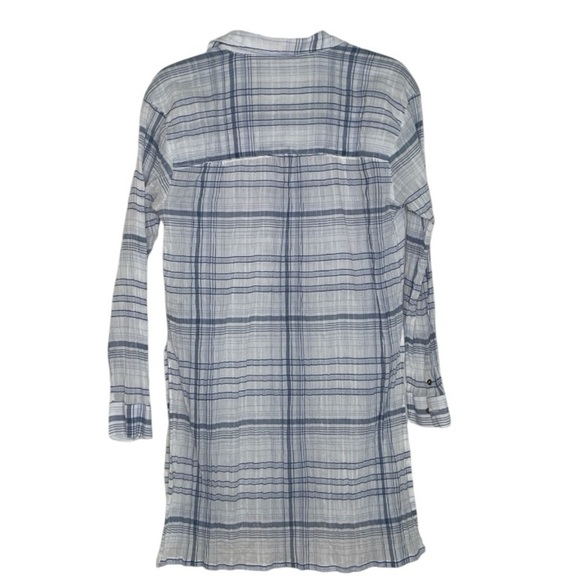Anthropologie Pilcro Blue and White Plaid Tunic - Picture 7 of 12
